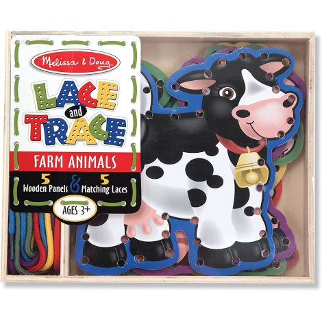 Joc Cu Sireturi - Animale De La Ferma Melissa&Doug 3781 - imagine 7